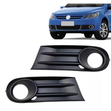 Imagem de Par Grade Moldura Farol Milha Gol Voyage Saveiro G5 Cromado