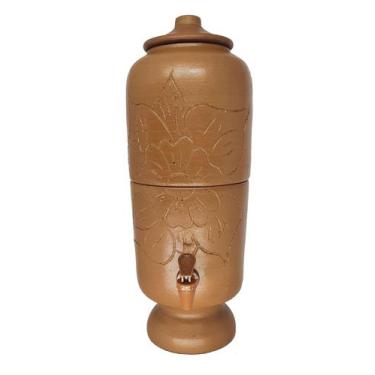 Imagem de Filtro Decorado Purificador De Água Artesanal Rustico Flor - Meu Filtr