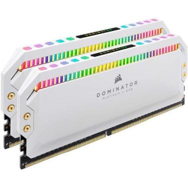 Imagem de Memoria Ram Corsair Dominator Platinum RGB 16GB DDR4 3600MHZ, branco