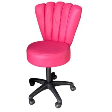 Imagem de Cadeira Mocho Pétala Corino Pink - In9 Decor