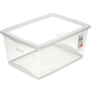 Imagem de Kit 12 Caixas Organizadoras Plástica 60L Empilháveis com Tampa My Closet Ordene Multius...