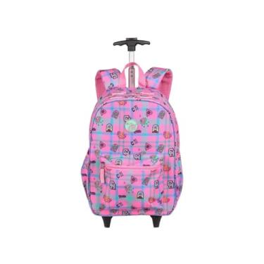 Imagem de Mochila Carrinho Externo Capricho Student School - Rosa Claro