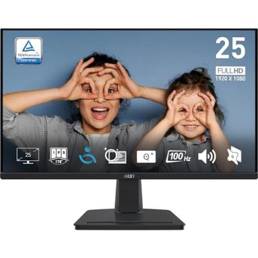 Imagem de MSI Pro MP251 Monitor de escritório Full HD de 24,5 polegadas - Painel IPS 1920 x 1080, 100 Hz, tela agradável aos olhos, alto-falantes embutidos, inclinação ajustável - HDMI 1.4b, D-Sub (VGA)