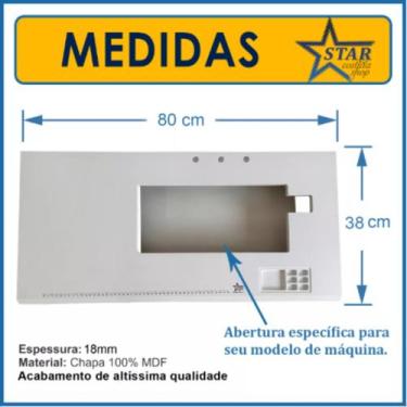 Imagem de Tampo Mesa Móvel Máquina De Costura Janome 2008 - Star Costura