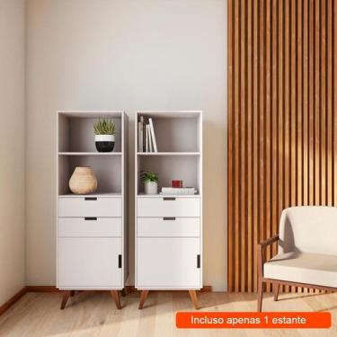 Imagem de Estante Annecy 1 PT 2 GV Branca - Mobly