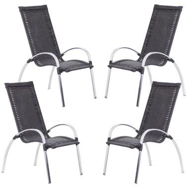 Imagem de Conjunto de Poltrona Em Alumínio Para Área Varanda, Piscina, Churrasqueira Trama