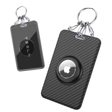 Imagem de Pamovolio Clipe de chaveiro de titânio para Apple Airtags Tesla 3 y s x capa para chave de carro, antiarranhões, localizadores de identidade, GPS, cartão bancário, liberação rápida, anel de chave EDC