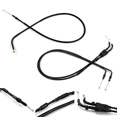 Imagem de zurio Cabo de acelerador e cabo de embreagem para Yamaha MT09 ABS 2014-2020, XSR900 2016-2021, acessórios de substituição de motocicleta, linhas de fio inoxidável, borracha preta