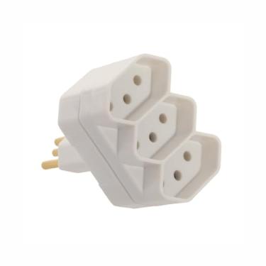 Imagem de PLUGUE BENJAMIM 2P+T - 3 SAÍDAS 20A/250V - CINZA SOBREPOR – FAME