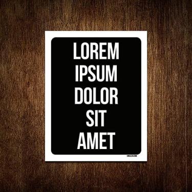 Imagem de Placa Decorativa - Lorem Ipsum Dolor Sit Amet 27x35