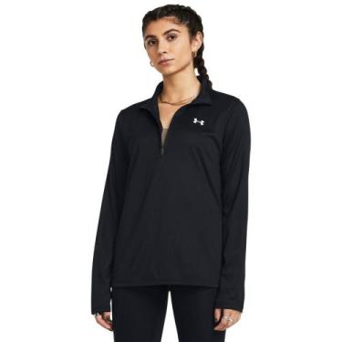 Imagem de Moletom de Treino Feminino Under Armour Tech 1/2 Zip, Preto, GG