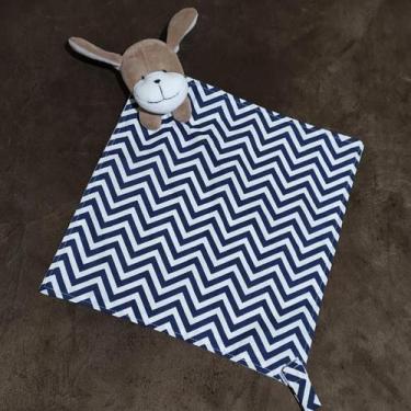 Imagem de Paninho Naninha de Boca Fraldinha com Bichinho e Porta Chupeta Bebê Pe