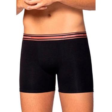 Imagem de Cueca Boxer Lupo 00523-003 Algodão com Elastano T. P/GG, P, 9990, Pret