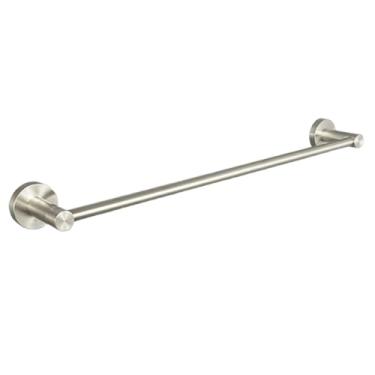 Imagem de Acessórios para banheiro em aço inoxidável escovado, toalheiro de parede, suporte para papel, gancho para roupão, porta-copos, suporte para escova de vaso sanitário (simples barra para toalhas)