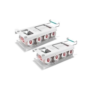 Imagem de Joseph Joseph FridgeStore Pacote com 2 recipientes dobráveis para armazenamento de geladeira – Suporte para economia de espaço, cabe em prateleiras de 33 a 45 cm de profundidade