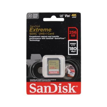 Imagem de SanDisk Cartão de memória Extreme SDXC UHS-I de 256 GB - C10, U3, V30, 4K, UHD, cartão SD - SDSDXVV-256G-GNCIN