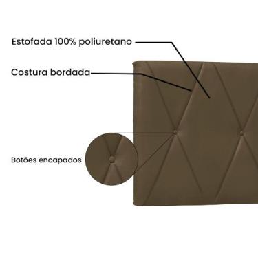 Imagem de Painel de Cama 90cm Ancona Suede - Lucadi Home, Suede Caramelo