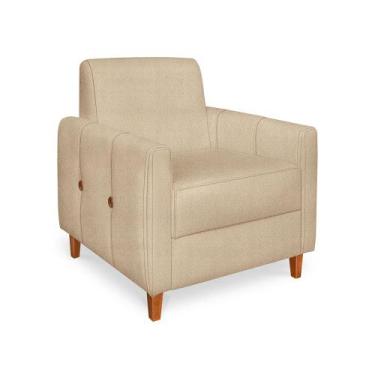 Imagem de Poltrona Aurora Linho Dourado - Lucadi Home