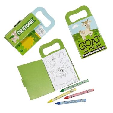 Imagem de 7,6 cm x 5 1/5.1 cm 12 páginas. Livros de atividades com imagens ocultas de fazenda com giz de cera – 12 peças