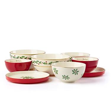 Imagem de Lenox 893494 Conjunto de utensílios de jantar Holiday Luna Nesting Natal, hospedagem