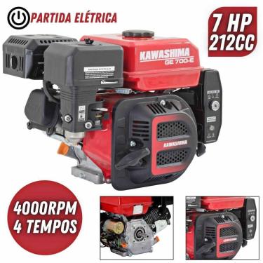 Imagem de Motor Kawashima à Gasolina 212cc 7hp 4t Com Partida Elétrica