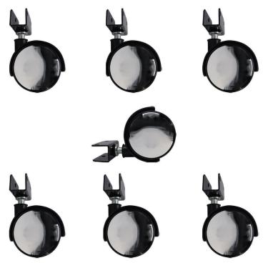 Imagem de Kit 7 Rodízios Para Móveis Com Chapa U Sem Trava
