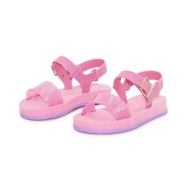 Imagem de Sandália Infantil Menina Glitter Fivela (Rosa Bebê, BR, Criança de 4 a 8 anos, Numérico, 34)