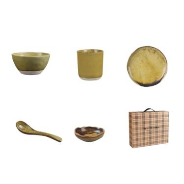 Imagem de Forno de cerâmica chinês simples, requintado e durável retrô - vermelho amarelo