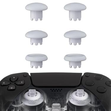 Imagem de eXtremeRate Edge Sticks - Joysticks Intercambiáveis Para Controle De Ps5, Branco Sólido, Substituição Joystick Analógico Intercambiável Controles Ps4 Universal