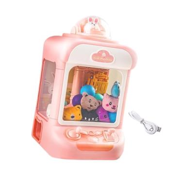 Imagem de YIJU Máquina de pegar para crianças Mini máquina de venda automática com som para meninas de 3 a 6 anos Jogo de presente Jogo eletrônico de arcade Candy , Rosa