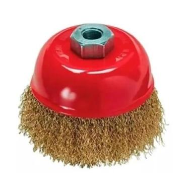 Imagem de Escova De Aço Circular 100 Mm Ondulada Tipo Copo M14 - dfjn