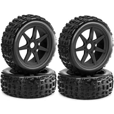 Imagem de 1/8 RC Off-Road Buggy Racing Tires and Wheels 17mm Hex RC Tires with Foam Inserts for ARRMA 1/8 Typhon 3S/6S Losi 8IGHT HongNor FS Racing KYOSHO MP10 MP9 MP9e Neo HSP Hyper. (4PCS/Set)
