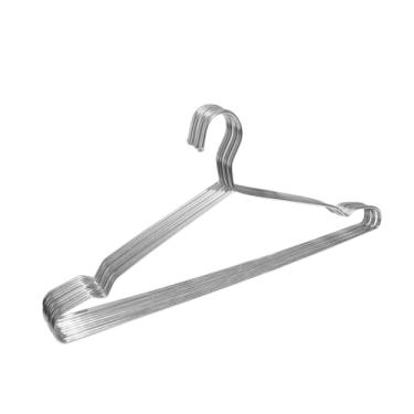 Imagem de King Mills Cabides de arame extra largos para roupas plus size, cabides plus size de aço inoxidável de 48 cm, ideais para GG, 2GG, camisas, casacos, vestidos, etc. Prata. 10 unidades