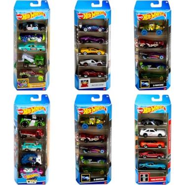 Imagem de Kit de Carros em Miniatura, 5 Carros por Pacote, Modelos Sortidos com Designs Únicos, Brinquedo Colecionável