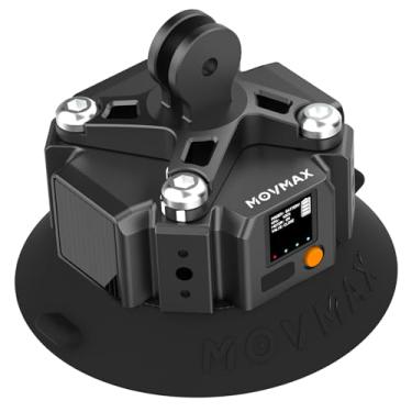 Imagem de Vaxis Global Ventosa eletrônica solar MOVMAX de 11,4 cm, compatível com braço de lâmina e navalha para bolso 3/câmera de ação/suporte de câmera de carro, alimentado por energia solar/detecção