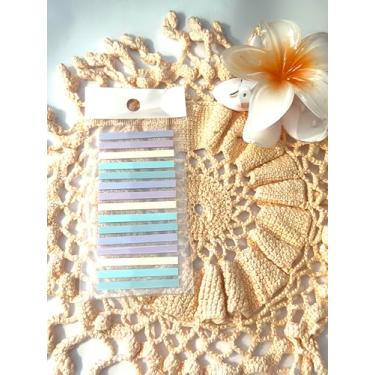 Imagem de Marcadores Adesivos Translúcidos – 300 Folhas | Coleção Bruma Lilás | 5 Cores Suaves em 15 Tiras | 4,5 cm | Cartela 10x5,5 cm | Ideal para Planner, Leitura e Estudos