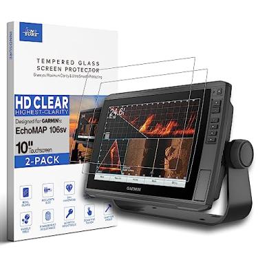 Imagem de INNOSURE Protetor de ecrã de vidro temperado para Garmin EchoMAP Ultra 102sv 106sv 106sv, acessórios de ecrã táctil Fishfinder de 10 polegadas (HD transparente)