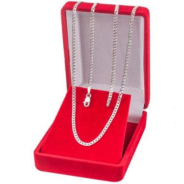 Imagem de Conjunto Corrente 60cm Pulseira Grumet 2.4mm Italiana De Prata 925 Mac
