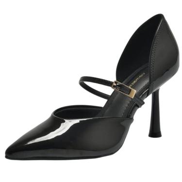 Imagem de Sapato Scarpin Feminino Verniz Salto Fino Elegante Via Marte