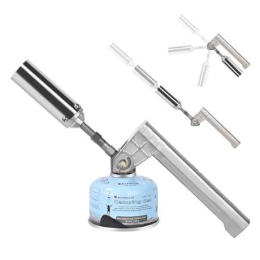 Imagem de Hotdevil Poderoso Maçarico De Butano Para Grelha, Dobrável, Com Comprimento E Chama Ajustáveis, Acendedor Fogueira, Carvão Churrasco, Grelhar, Selar Bifes, Camping