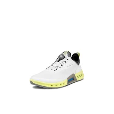 Imagem de ECCO Sapato de golfe feminino Biom C4 Boa Gore-tex impermeável, Branco/Amarelo, 5-5.5