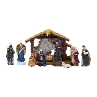 Imagem de Almencla 12x Presépios de Natal Decorações de Natal Resina Presente de Decoração de Casa Presépio de Menino Jesus para Sala de Estar