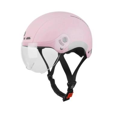 Imagem de Capacete De Ciclismo Unissex Com Lentes De Óculos E Adesivo Refletivo 
