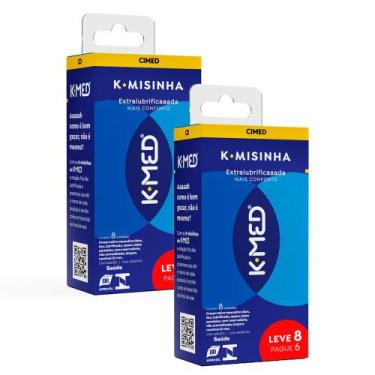 Imagem de Kit 2 K-Misinha K-Med Preservativo Extralubrificada Sex Education Leve