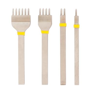 Imagem de Weaver Leather Supply Conjunto de cinzel de costura de couro diamante, perfurador preciso de 4 mm, conjunto de furador codificado por cores para costura manual e costura em sela