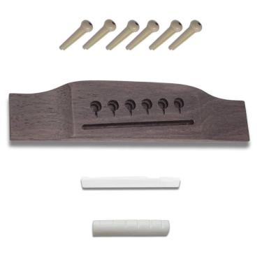 Imagem de Kit Folk Cavalete Aço + Rastilho + Nut + 6 Pinos Wh