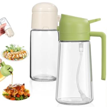 Imagem de Hemobllo Conjunto de Dispensador de Sal de Precisão E Dispensador de Pulverizador de Óleo, Garrafa de Vidro para Cozinhar E Usar Na Mesa, Frasco de Spray de Óleo Recarregável