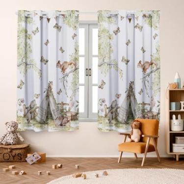 Imagem de Cortina Infantil Estampada, 2,00x1,50m, Poliéster, para Quarto de Menina ou Menino, Decorativa (CABANINHA)