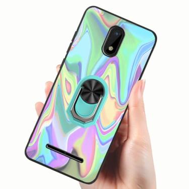 Imagem de Tuxiwei Capa de TPU macio para ANS P550 / ANS Artia Sp555D capa com anel de metal integrado suporte de dedo [suporte magnético para carro] mãos livres | Capa de telefone impressa ondulada arte