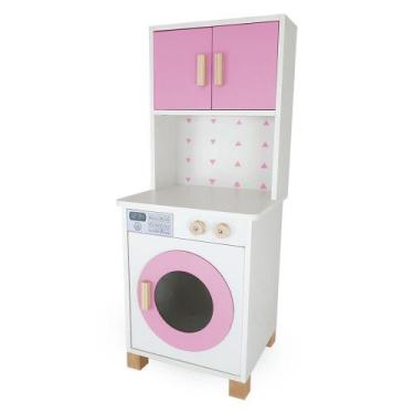 Imagem de Kit Educativo Livro Mini Máquina de Lavar Infantil Rosa - Eita Casa Pe